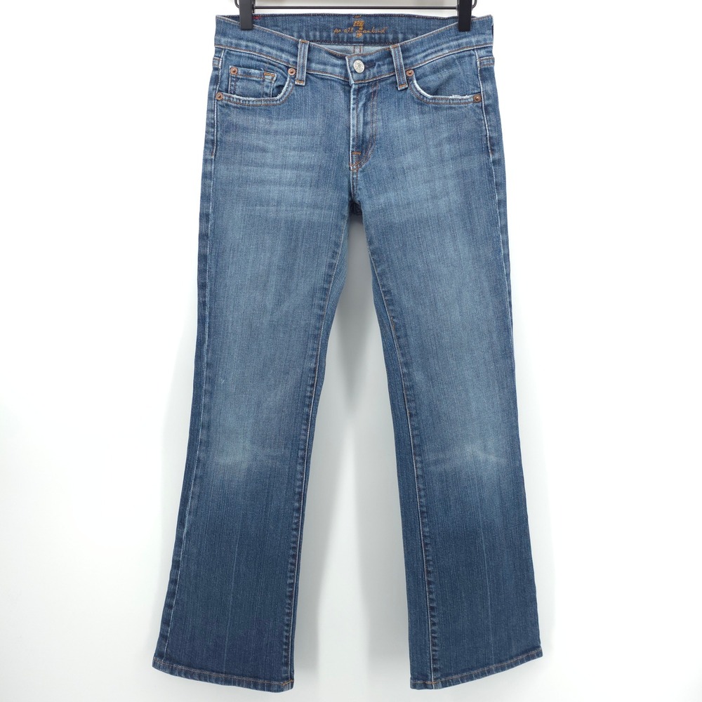 7 For All Mankind Womens Jeans Bootcutâ 28 Blue U075080U-080U Designer Denim